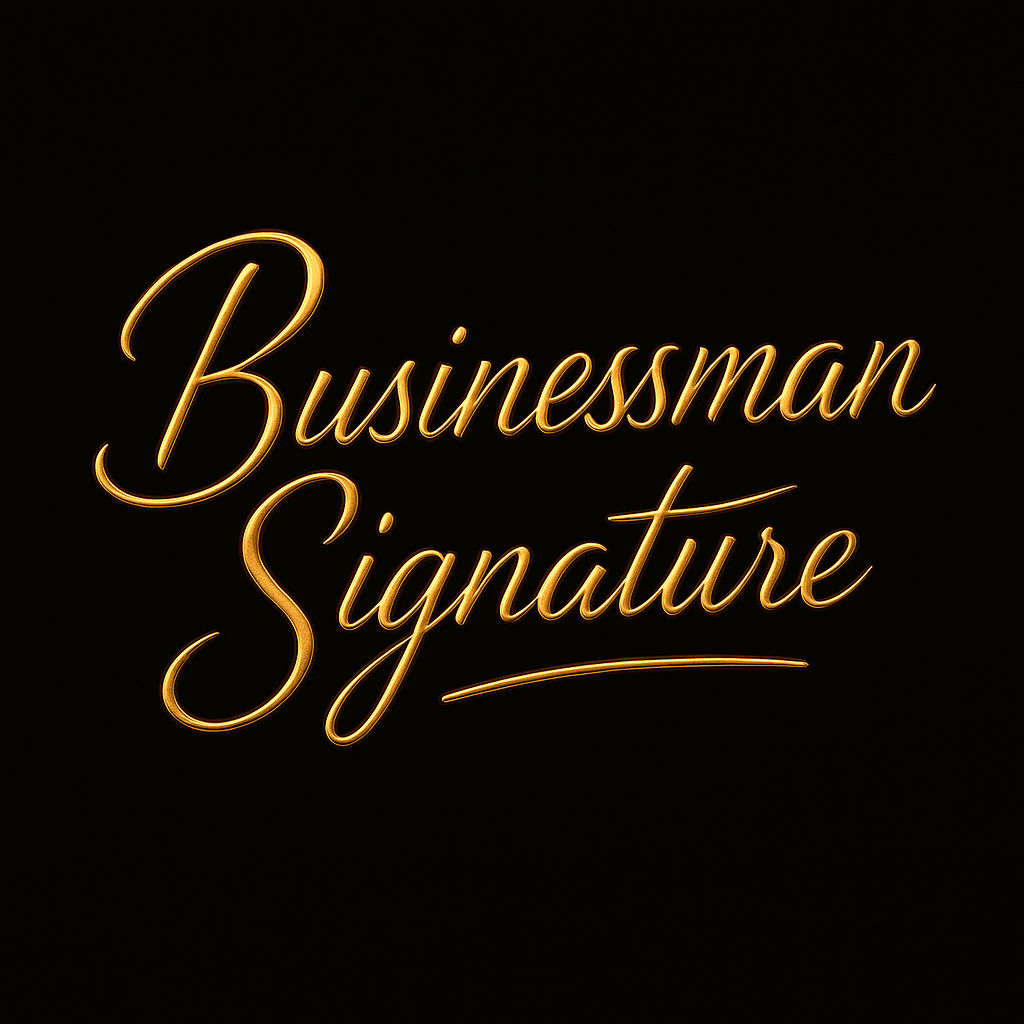 Businessman signature